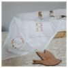Lange blanc broderie initiale fleurie "Lou" – Image 18