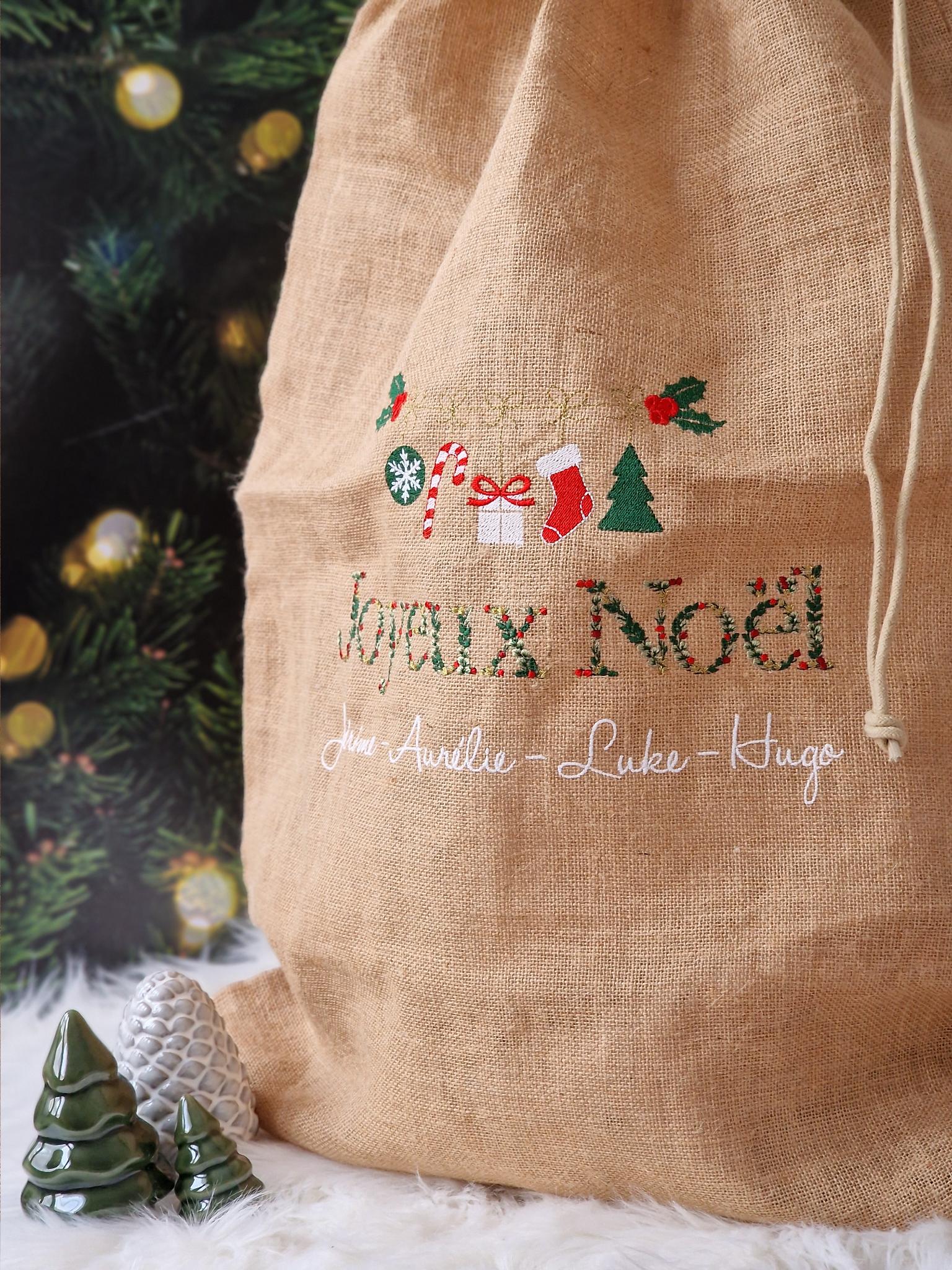 Hotte et pochon "guirlande de Noël" – Image 4