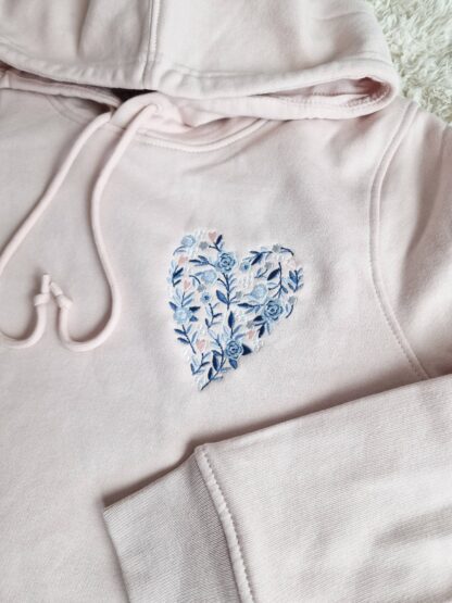 Sweat à capuche adulte COEUR FLEURI “à personnaliser" – Image 6