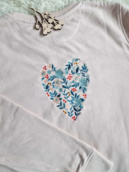 Sweat à capuche adulte COEUR FLEURI “à personnaliser" – Image 9