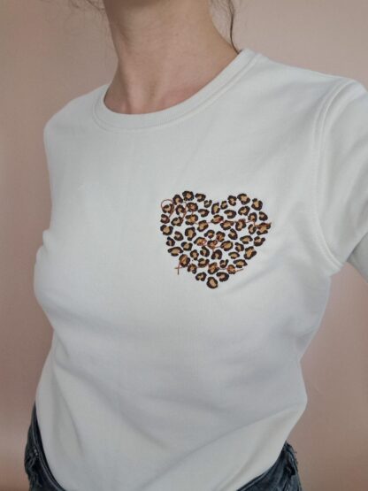Sweat à capuche adulte CŒUR LÉOPARD “à personnaliser" – Image 5